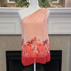 New York & Company One Shoulder Sleeveless Top
